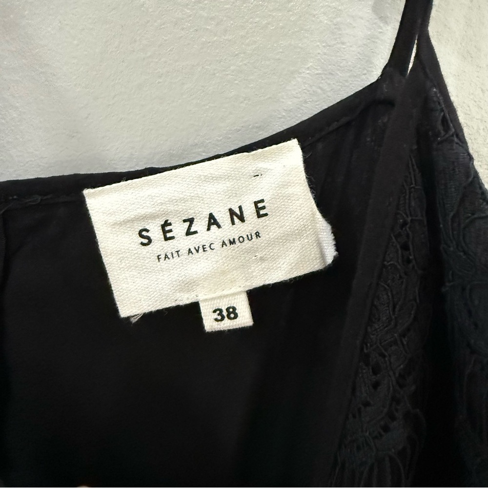 Sezane Dress Nova Midi Lace in Black - Picture 5 of 9